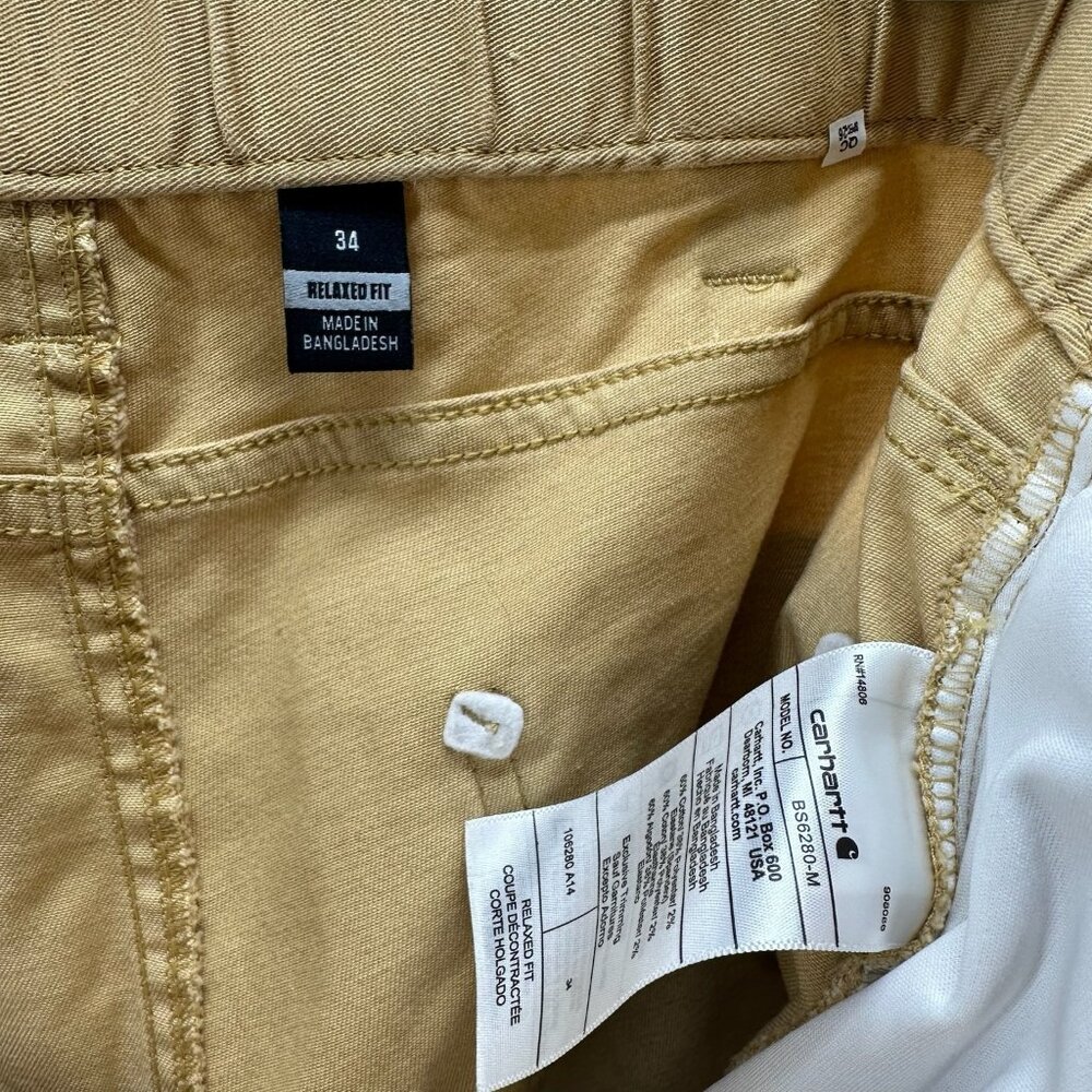 Carhartt 106280 Force Relaxed Fit Work Shorts Mens 34 Stretch Twill Gorpcore Tan - Picture 8 of 8